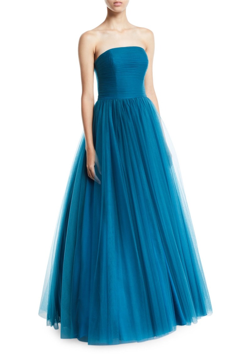 Badgley Mischka Collection Strapless Tulle Ball Gown