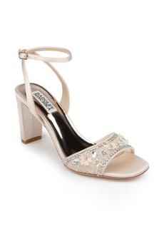 Badgley Mischka Collection Tayten Ankle Strap Sandal in Soft Nude at Nordstrom