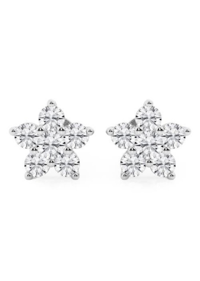 Badgley Mischka Collection White Gold Lab Created Diamond Star Stud Earrings - 1.50 ctw at Nordstrom