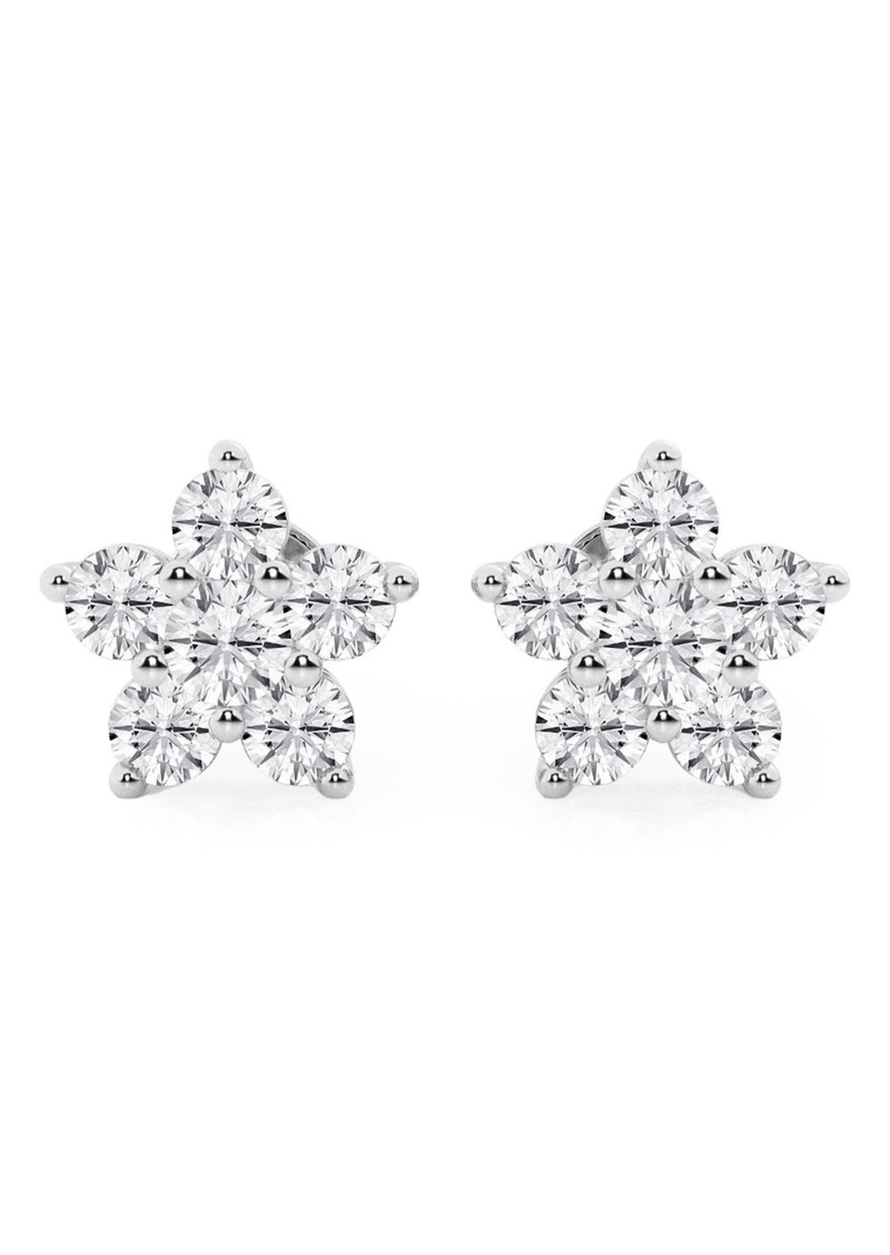 Badgley Mischka Collection White Gold Lab Created Diamond Star Stud Earrings - 1.50 ctw at Nordstrom Rack