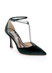 Badgley Mischka Collection Zayna Embellished T-Strap Pointed Toe Pump