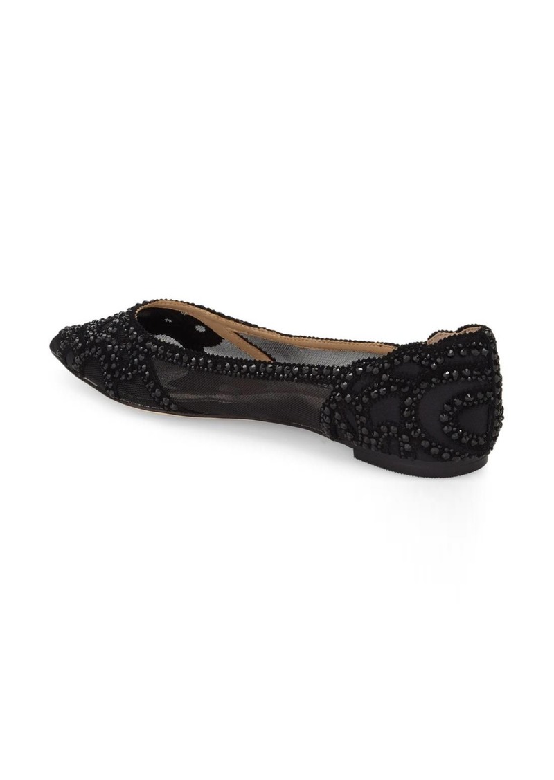 gigi crystal pointy toe flat