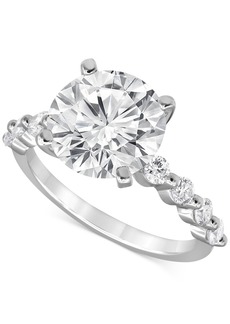 Badgley Mischka Certified Lab Grown Diamond Engagement Ring (4-1/2 ct. t.w.) in 14k White Gold - White Gold