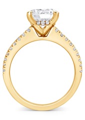 Badgley Mischka Igi Certified Lab Grown Two-Row Diamond Engagement Ring (3 ct. t.w.) in 14k Gold - Rose Gold