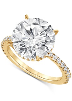Badgley Mischka Certified Lab Grown Diamond Hidden Halo Engagement Ring (4 ct. t.w.) in 14k Gold - Yellow Gold