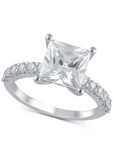 Badgley Mischka Certified Lab Grown Diamond Princess Engagement Ring (3-1/2 ct. t.w.) in 14k Gold - White Gold