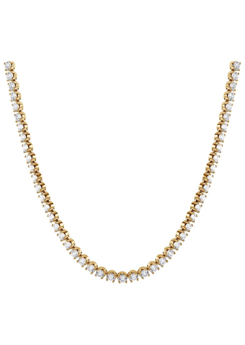 "Badgley Mischka Lab Grown Diamond 18"" Tennis Necklace (20 ct. t.w.) in 14k White Gold or 14k Yellow Gold - Yellow Gold"