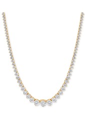 "Badgley Mischka Lab Grown Diamond Graduated 16-1/2"" Collar Necklace (10 ct. t.w.) in 14k White Gold or 14k Yellow Gold - White Gold"