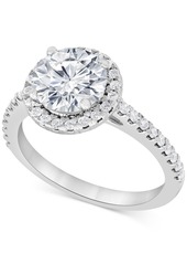 Badgley Mischka Certified Lab Grown Diamond Halo Engagement Ring (2-1/2 ct. t.w.) in 14k Gold - White Gold