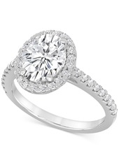 Badgley Mischka Certified Lab Grown Diamond Halo Engagement Ring (2-1/2 ct. t.w.) in 14k Gold - Rose Gold