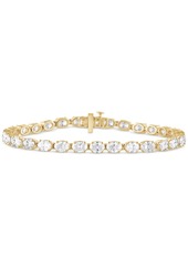 Badgley Mischka Lab Grown Diamond Oval-Cut Tennis Bracelet (9 ct. t.w.) in 14k White, Yellow or Rose Gold - Rose Gold