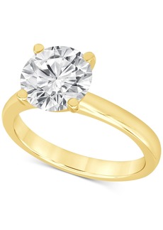 Badgley Mischka Certified Lab Grown Diamond Solitaire Engagement Ring (3 ct. t.w.) in 14k Gold - Yellow Gold