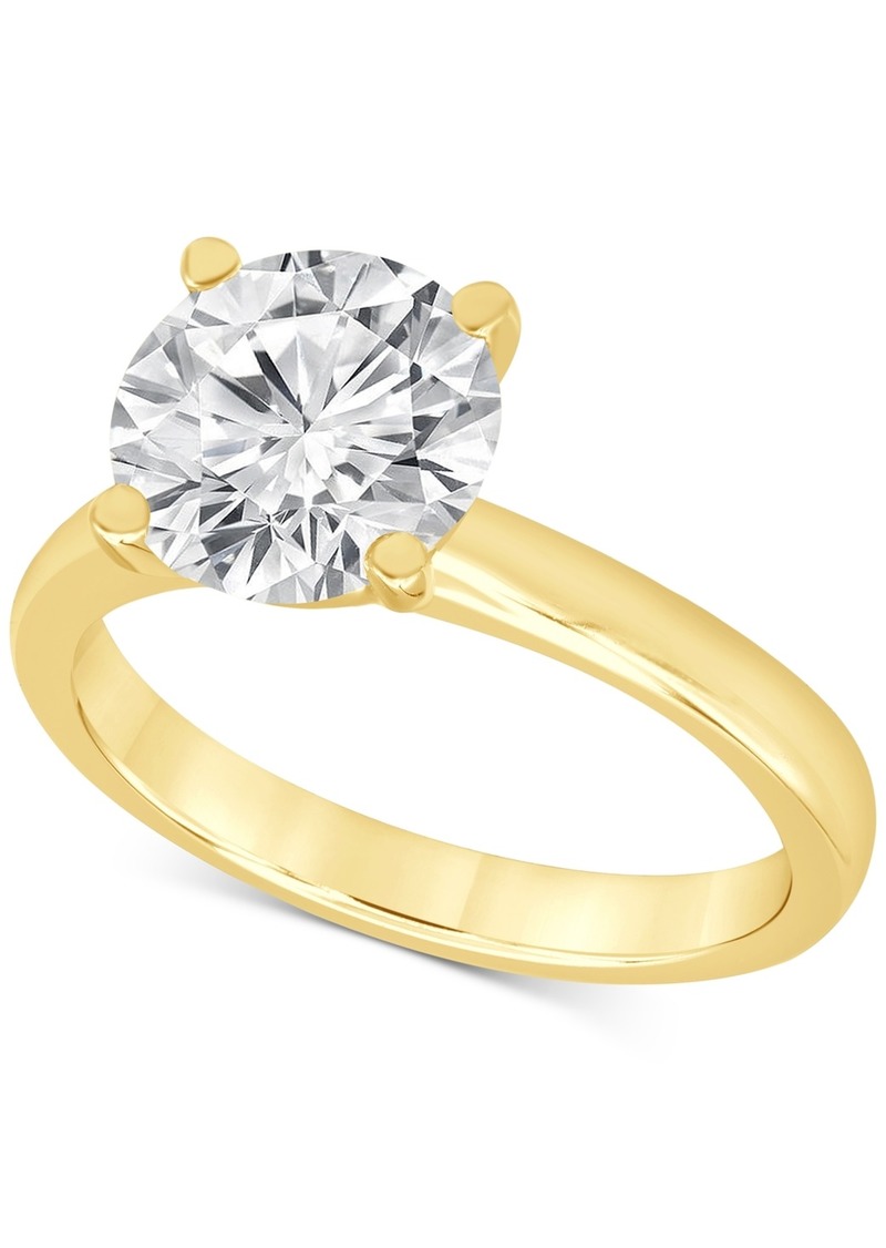 Badgley Mischka Certified Lab Grown Diamond Solitaire Engagement Ring (3 ct. t.w.) in 14k Gold - Yellow Gold