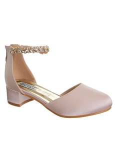 Badgley Mischka Little and Big Girls Glittery Dress Heel Sandals - Pink Satin