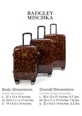 Badgley Mischka Tortoise 3 Piece Expandable Luggage Set - Tortoise