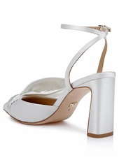 Badgley Mischka Women's Alease Bow Evening Pump - White Satin