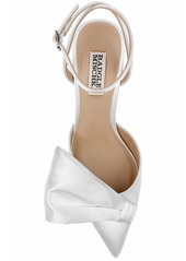 Badgley Mischka Women's Alease Bow Evening Pump - White Satin