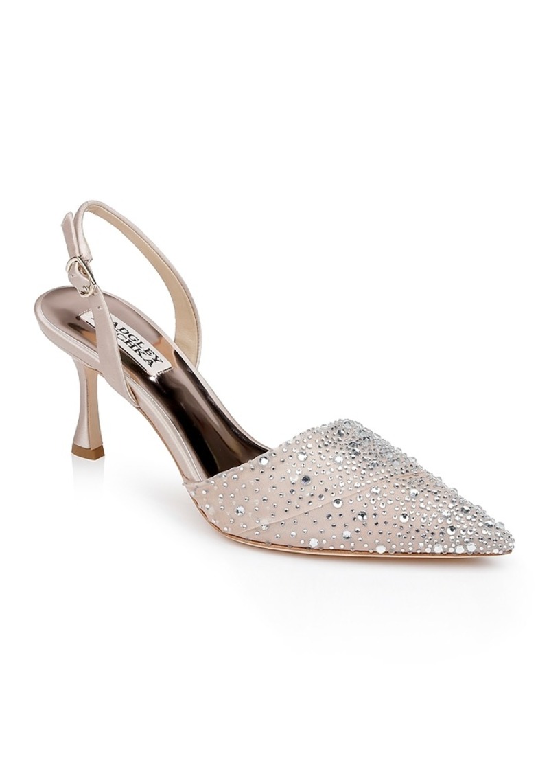 Badgley Mischka Women's Brenna Embellished Slingback Pumps