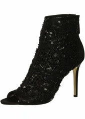 Badgley Mischka Women's Verona Ankle Boot Black lace  M US