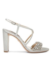 Badgley Mischka Carolyn II Faux Crystal-Embellished Ankle-Strap Sandals