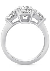 Certified Badgley Mischka Lab Grown Diamond Pear-Cut Three Stone Engagement Ring (4 ct. t.w.) in 14k Gold - Yellow Gold