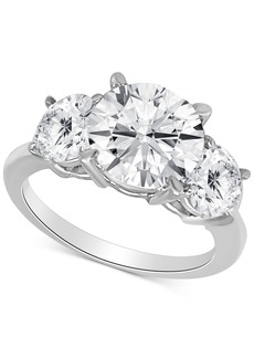 Certified Badgley Mischka Lab Grown Diamond Three Stone Engagement Ring (4 ct. t.w.) in 14k Gold - White Gold