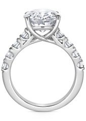 Badgley Mischka Certified Lab Grown Diamond Oval Engagement Ring (5 ct. t.w.) in 14k Gold - White Gold