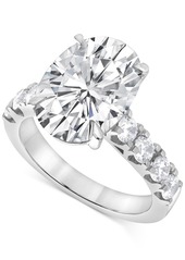 Badgley Mischka Certified Lab Grown Diamond Oval Engagement Ring (5 ct. t.w.) in 14k Gold - White Gold