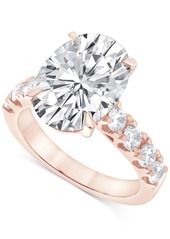 Badgley Mischka Certified Lab Grown Diamond Oval Engagement Ring (5 ct. t.w.) in 14k Gold - White Gold