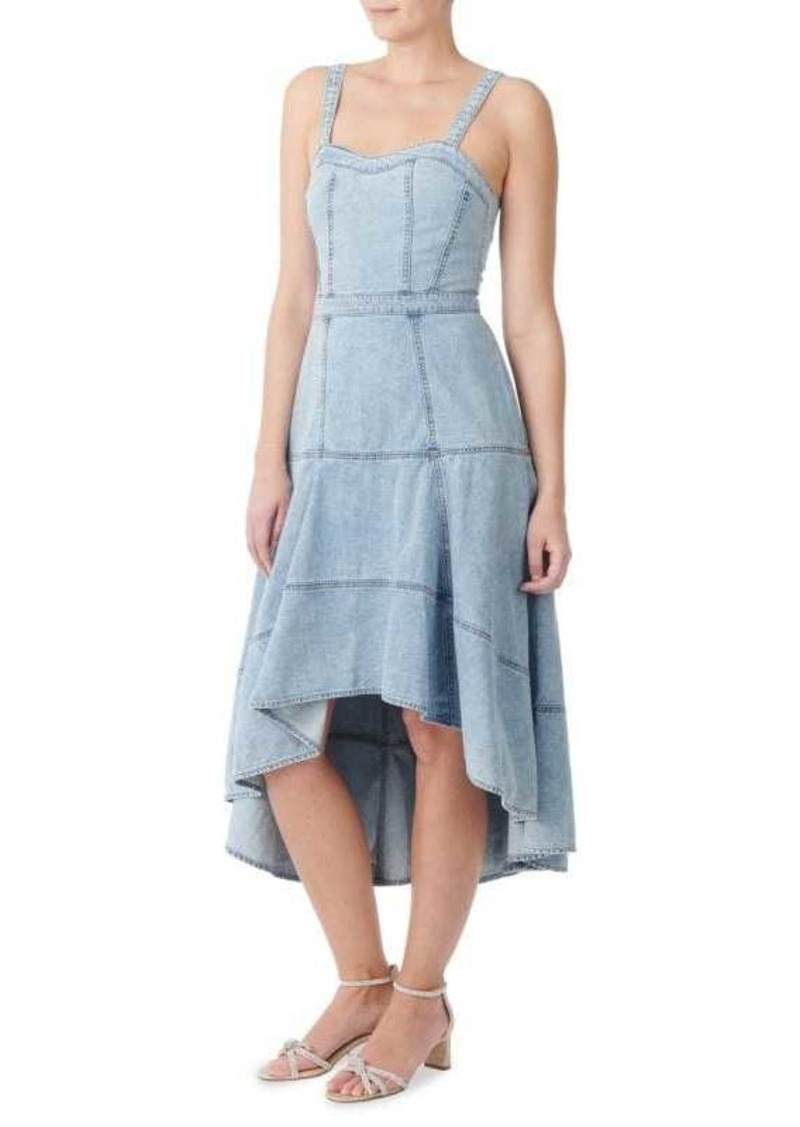 Badgley Mischka Denim High Low A Line Dress