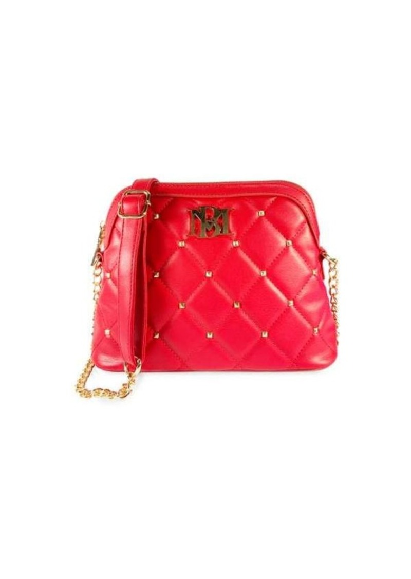 Badgley Mischka Faux-Leather Quilted Dome Crossbody Bag