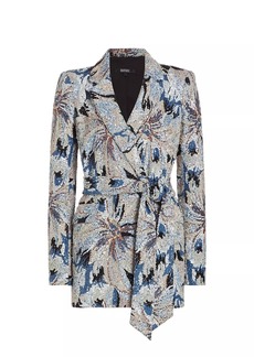 Badgley Mischka Floral Sequin Jacket