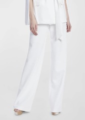 Badgley Mischka High-Rise Wide-Leg Scuba Pants