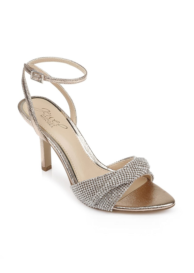 Jewel Badgley Mischka April Metallic Mesh Stiletto