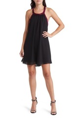 Jewel Badgley Mischka Beaded Halter Neck Dress