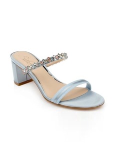 Jewel Badgley Mischka Crystal Embellished Heeled Sandal