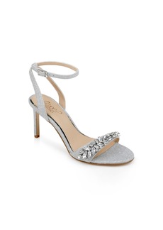 Jewel Badgley Mischka Women's Dallyce Stiletto Evening Sandals - Silver Glitter