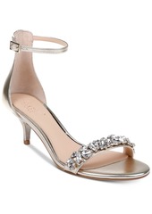 Jewel Badgley Mischka Dash Kitten-Heel Evening Sandals Women's Shoes