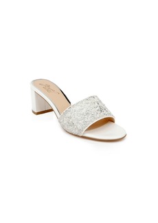 Jewel Badgley Mischka Women's Della Evening Slide Sandals - White