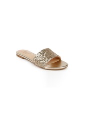 Jewel Badgley Mischka Women's Dillian Chunky Glitter Slide Evening Sandals - Silver Glitter