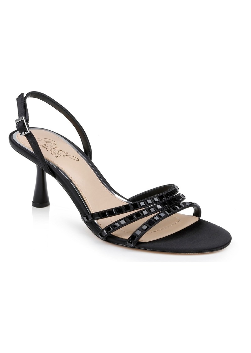 Jewel Badgley Mischka Kathryn Evening Sandal - Black Satin