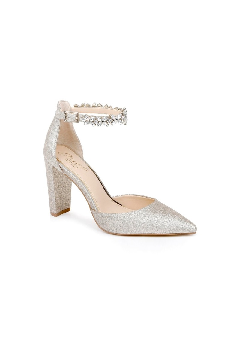 Jewel Badgley Mischka Women's Ollie Block Heel Evening Pumps - Light Gold-Tone