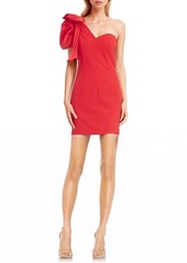 Jewel Badgley Mischka One-Shoulder Puff Sleeve Minidress