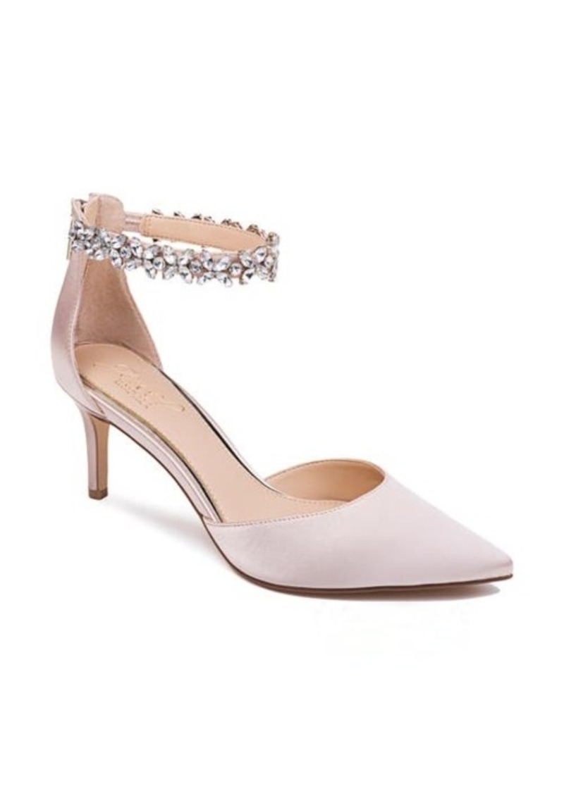 Jewel Badgley Mischka Raleigh Pointed Toe Ankle Strap Pump