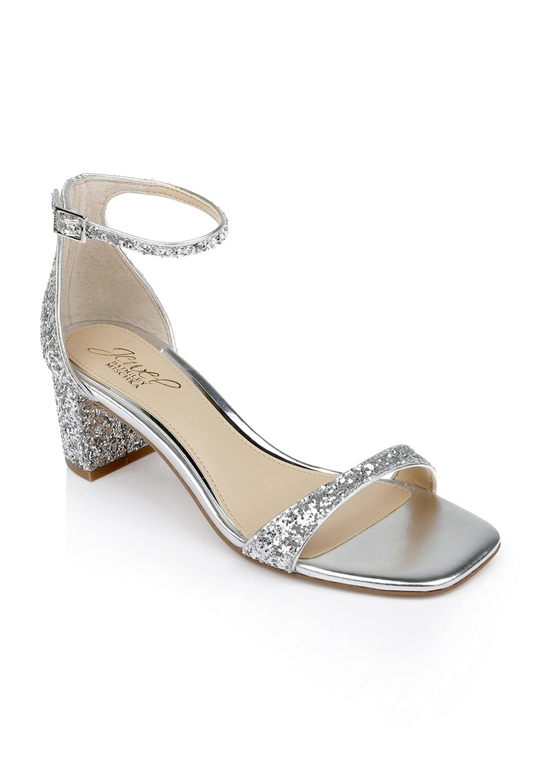 Jewel Badgley Mischka Reese Simple Block Heel Sandal