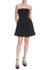 Jewel Badgley Mischka Strapless Flare Minidress