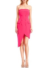 Jewel Badgley Mischka Strapless Tulip Hem Cocktail Dress