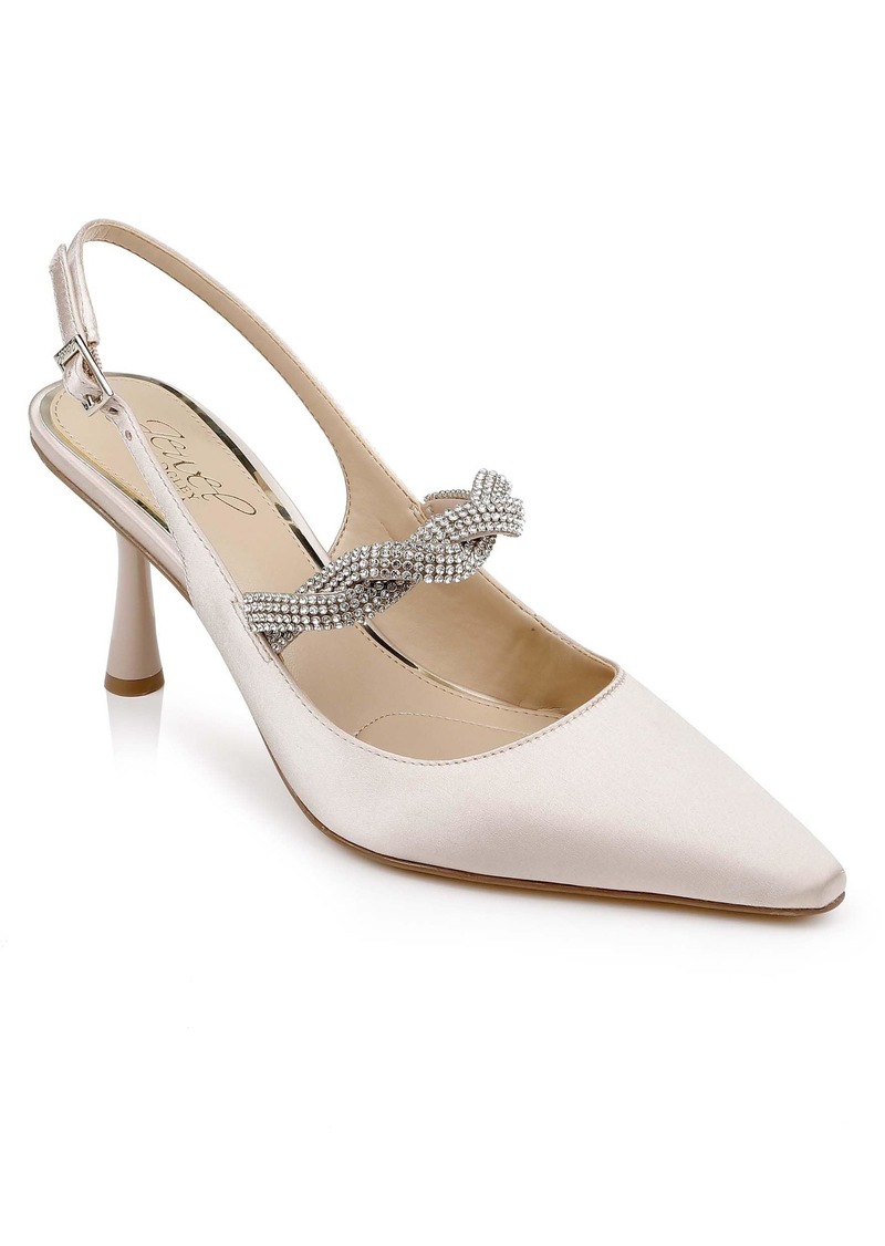 Jewel Badgley Mischka Tierney Braided Slingback Pumps