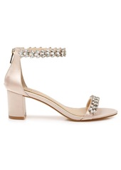 Jewel Badgley Mischka Women's Bronwen Block Heel Evening Sandals - Champagne