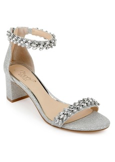 Jewel Badgley Mischka Women's Bronwen Block Heel Evening Sandals - Silver Glitter